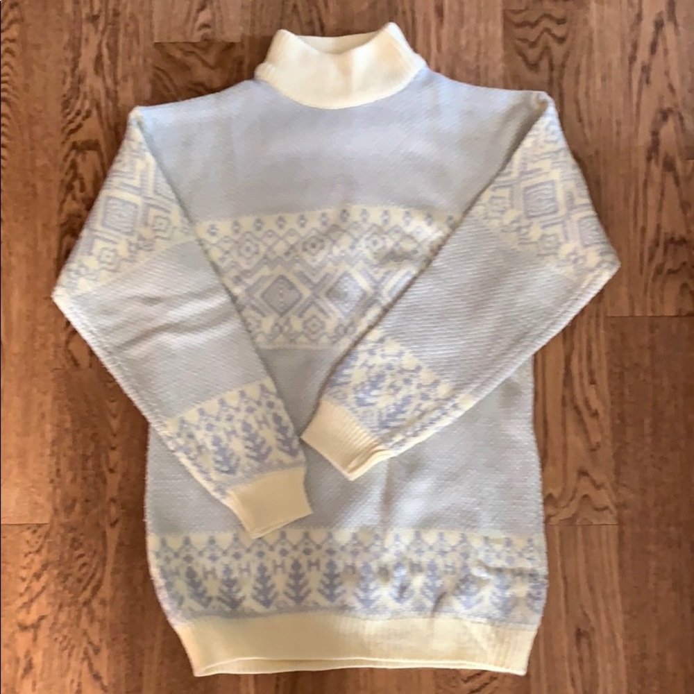 Vintage mock turtle neck ski sweater